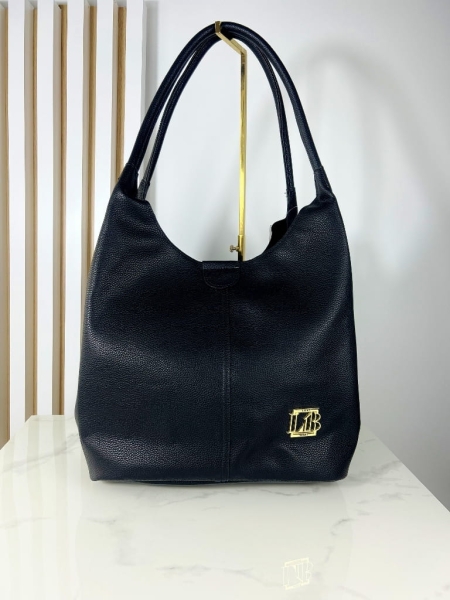 Laura Biaggi torba shopper na ramię duża czarna