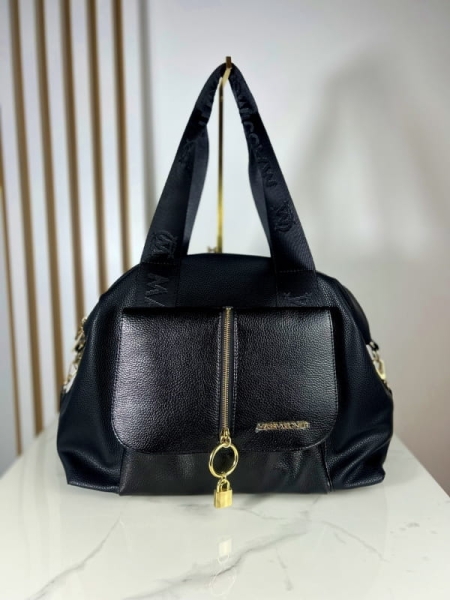Massimo Contti torba shopper duża czarna z kieszenią 