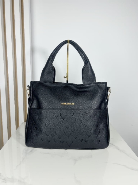 Massimo Contti torba shopper w serca czarna
