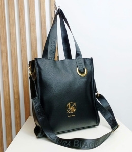 Laura Biaggi Torebka Shopper Czarna