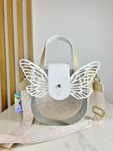 Ego Bosca seven senses skórzana torebka ze skrzydłami  beżowa