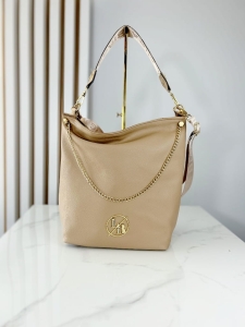 Laura Biaggi Torebka Worek z Łańcuszkiem Beżowa