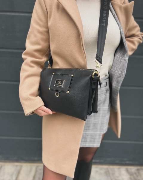 Laura Biaggi Torebka Listonoszka Czarna