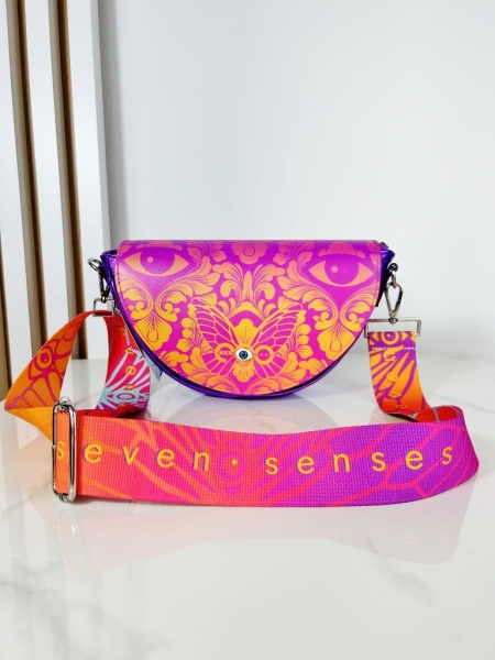 Ego skórzana torebka seven senses  fuksja
