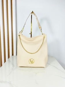 Laura Biaggi Torebka Worek z Łańcuszkiem Jasno Beżowa