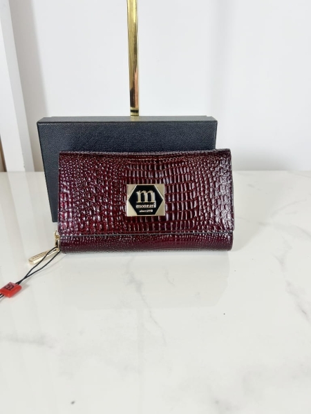 Skórzany portfel Monnari bordowy