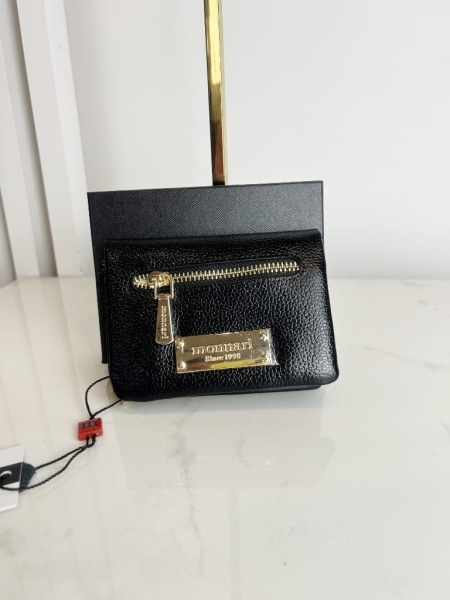 Monnari skórzany mały portfel czarny