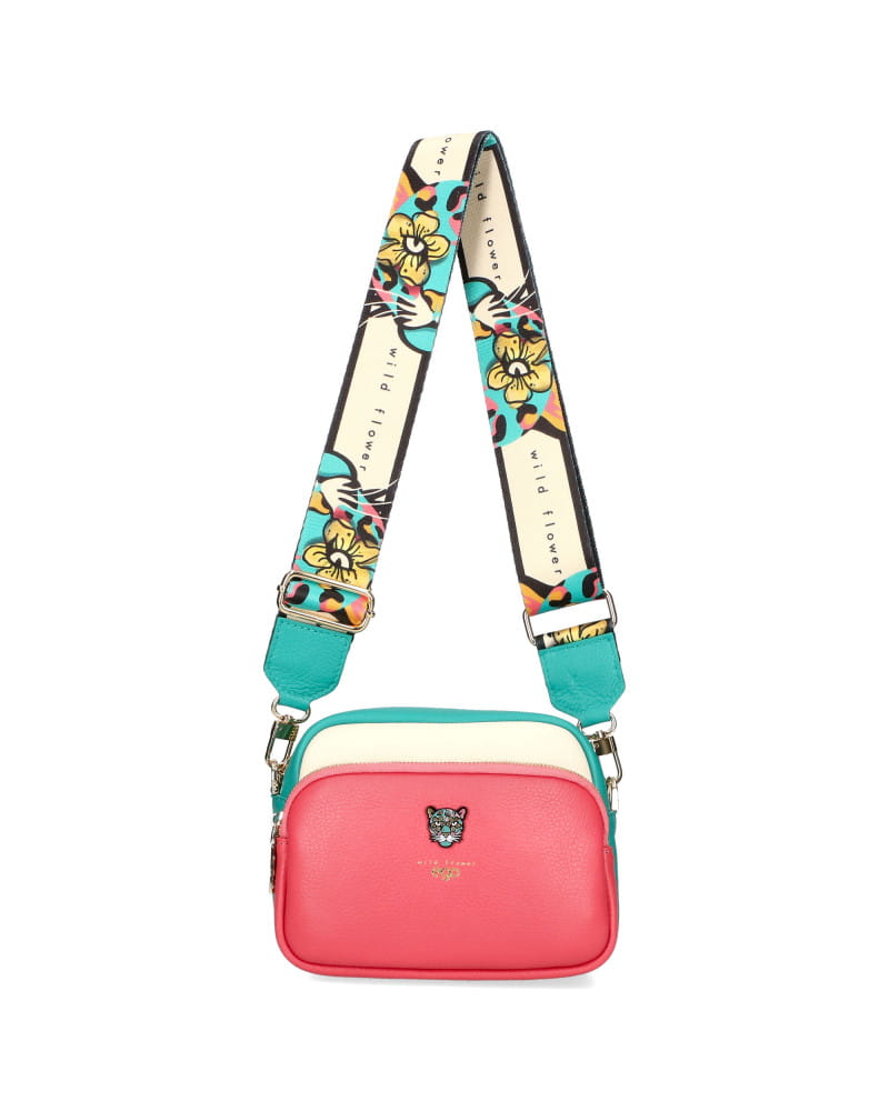 Ego skórzana torebka bułeczka różowa kolorowa