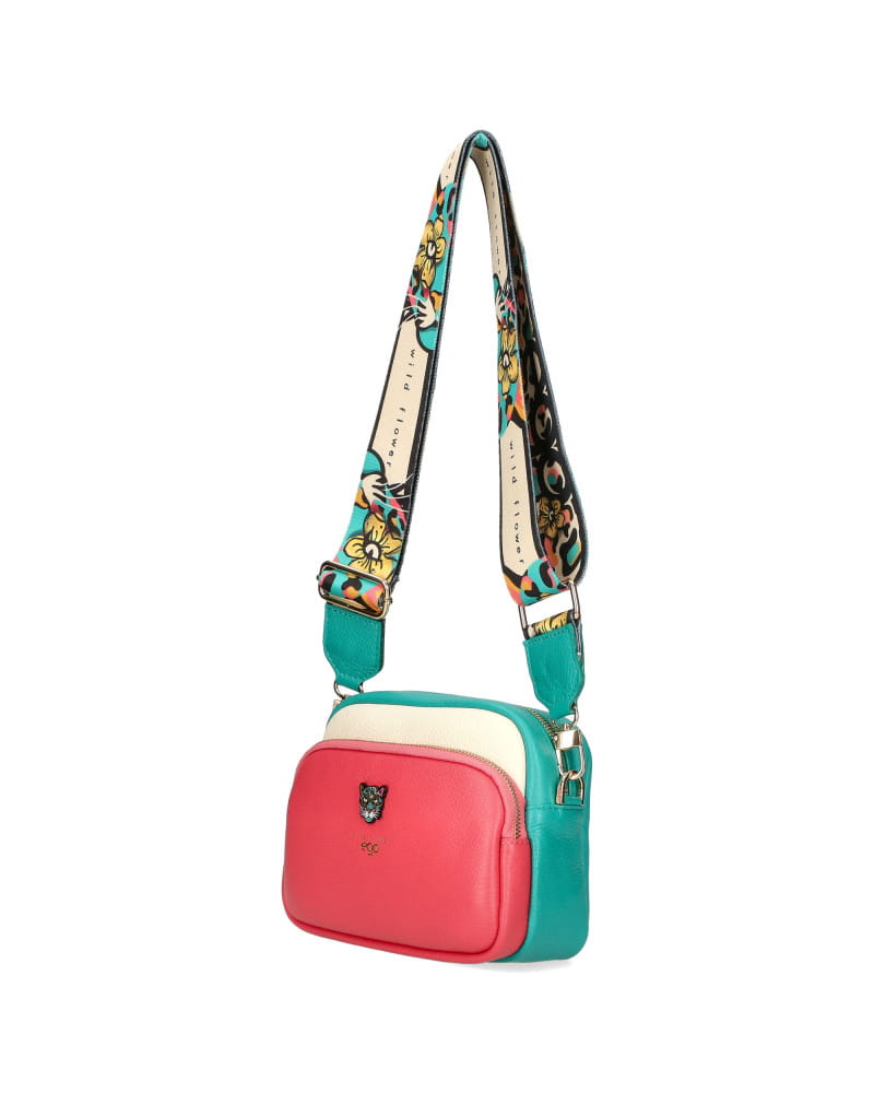 Ego skórzana torebka bułeczka różowa kolorowa