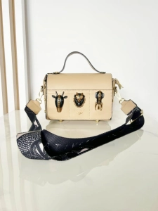 Ego torebka kuferek animals z głowami totemic beżowa