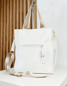 Laura Biaggi  Duża Torebka Shopper Biała