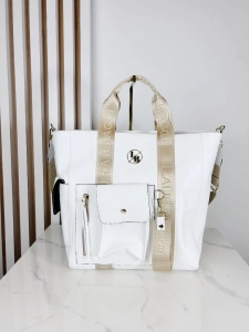 biała torba shopper laura biaggi