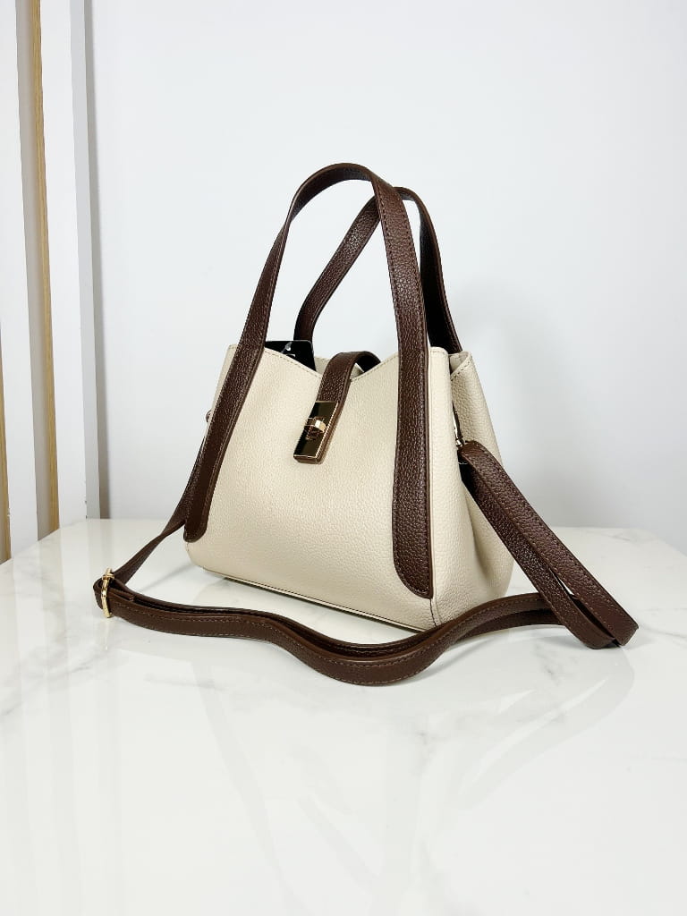 Torba mini kuferek Gallantry beżowa