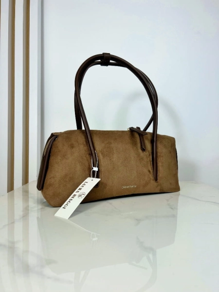 Laura Biaggi torebka na ramię brązowa baguette bag 