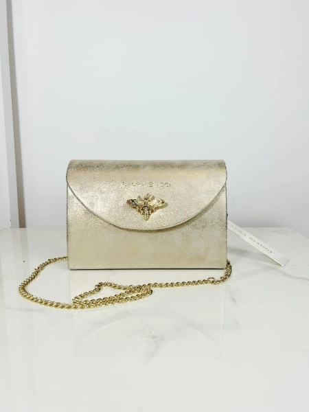 Laura Biaggi torebka wizytowa złota z pszczółką 