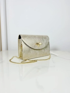 wizytowa złota torebka laura biaggi