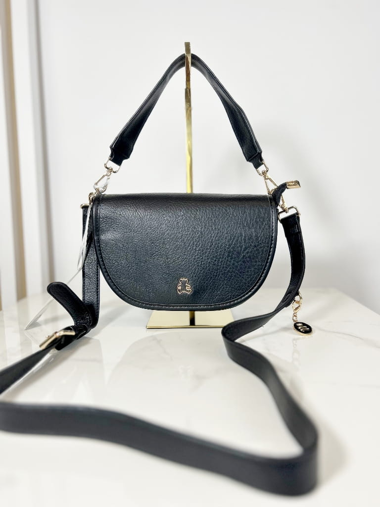 Lulu Castagnette torebka listonoszka półksiężyc czarna 