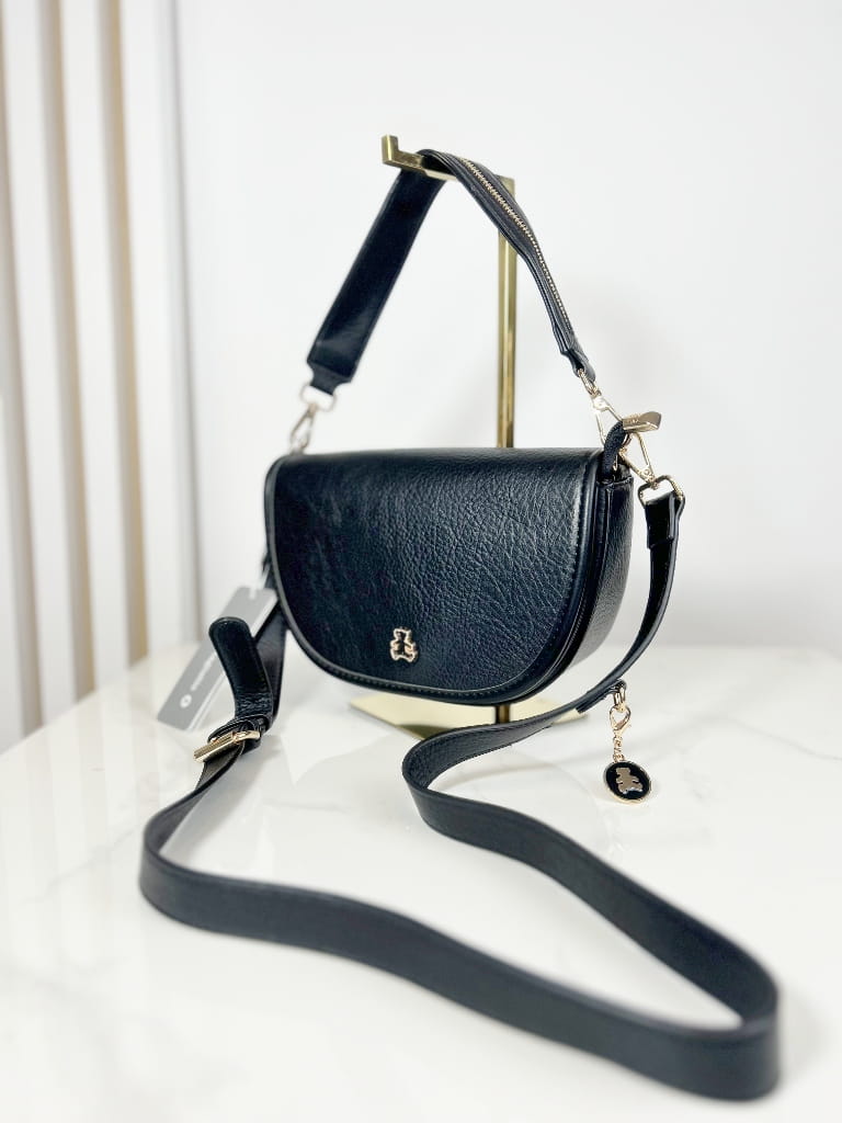 Lulu Castagnette torebka listonoszka półksiężyc czarna 