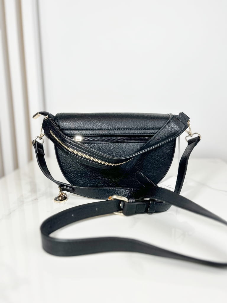 Lulu Castagnette torebka listonoszka półksiężyc czarna 