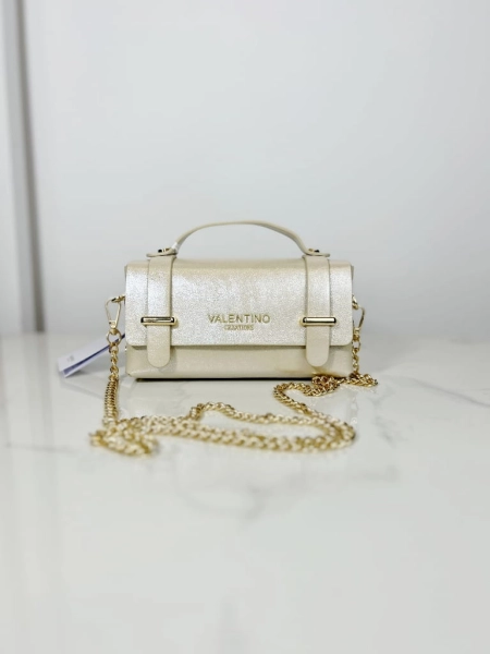 Valentino Creations mini torebka beżowo złota
