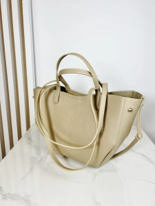 Gallantry torba shopper na ramię beżowa
