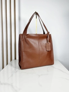 Laura Biaggi skórzana torba shopper brązowa