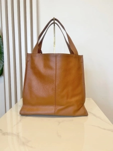 Laura Biaggi skórzana torba shopper brązowa