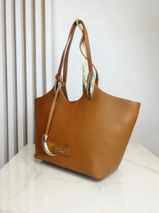 Valentino Creations torba shopper na ramię brązowa