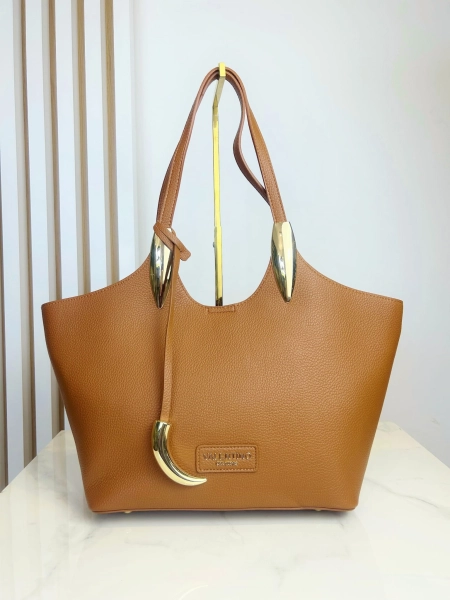 Valentino Creations torba shopper na ramię brązowa