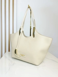 Valentino Creations torba shopper na ramię jasno beżowa