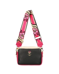 Ego skórzana torebka kuferek dwukomorowa Wild Flower