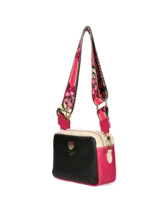 Ego skórzana torebka kuferek dwukomorowa Wild Flower