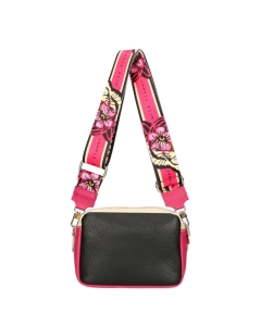 Ego skórzana torebka kuferek dwukomorowa Wild Flower