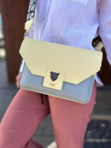 Ego torebka nerka z klapką niebieska