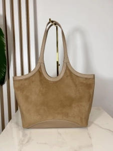 Laura Biaggi torba shopper na ramię beżowa