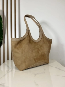 Laura Biaggi torba shopper na ramię beżowa