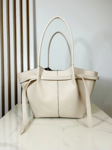 Laura Biaggi elegancka torba shopper na ramię jasno beżowa