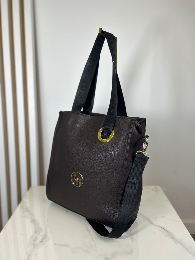 Laura Biaggi DużaTorebka Shopper Brązowa