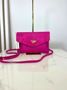 Laura Biaggi elegancka kopertowa torebka różowa