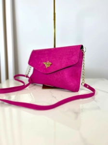 Laura Biaggi elegancka kopertowa torebka różowa