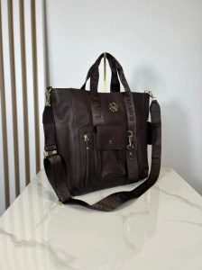 Laura Biaggi Torebka Shopper Brązowa z Kieszonkami