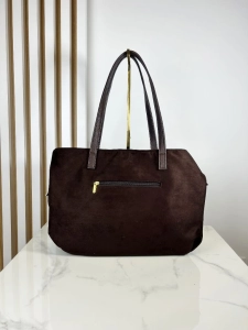 Laura Biaggi torba shopper brązowa czekoladowa