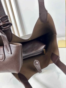 Regina Schrecker torebka shopper z portfelikiem brązowa czekoladowa