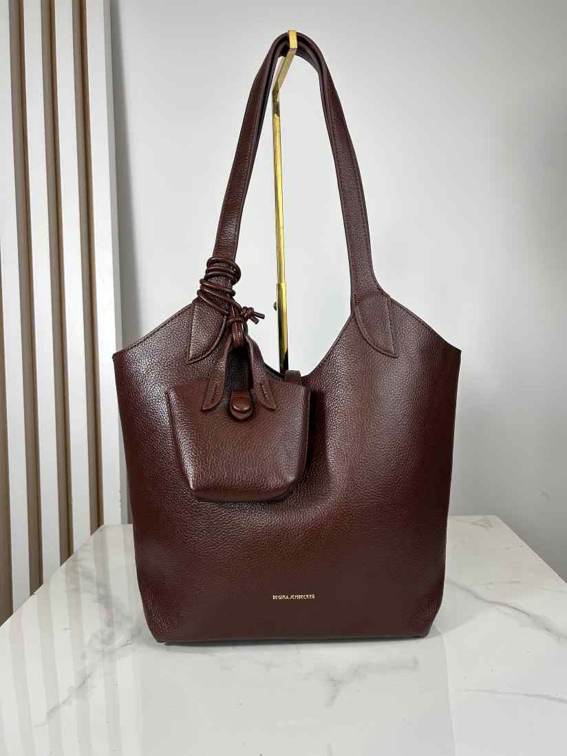 Regina Schrecker torebka shopper z portfelikiem brązowa
