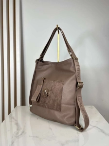 Laura Biaggi Torebko Plecak Fango z kieszonka taupe