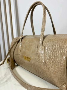 Torebka Baguette Bag beżowa kroko
