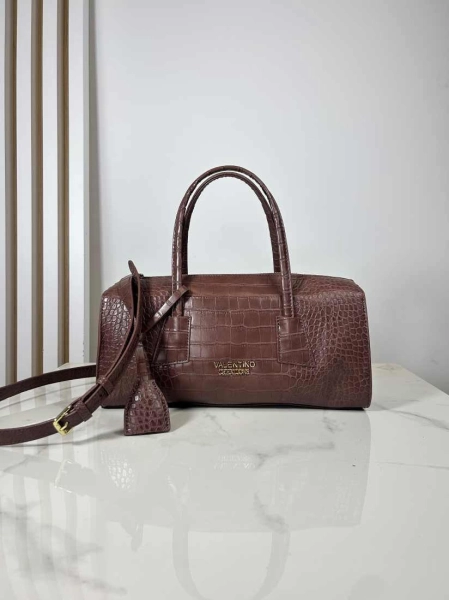 Torebka Baguette Bag brązowa kroko 