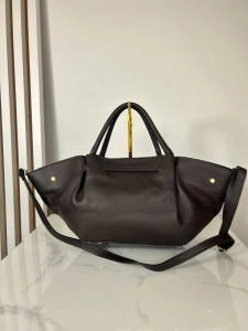 Laura Biaggi skórzana torba shopper brązowa czekoladowa