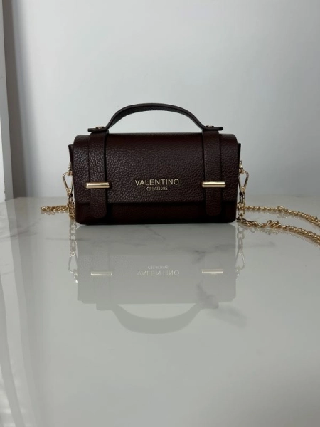 Valentino Creations mini torebka na łańcuszku brązowa czekoladowa