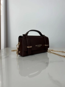 Valentino Creations mini torebka na łańcuszku brązowa czekoladowa